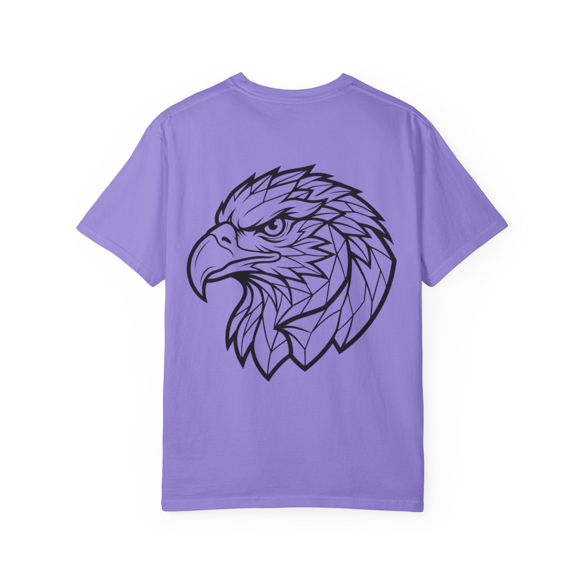 Geometric Eagle Head T-Shirt — Minimalist Line Art Bird Tee