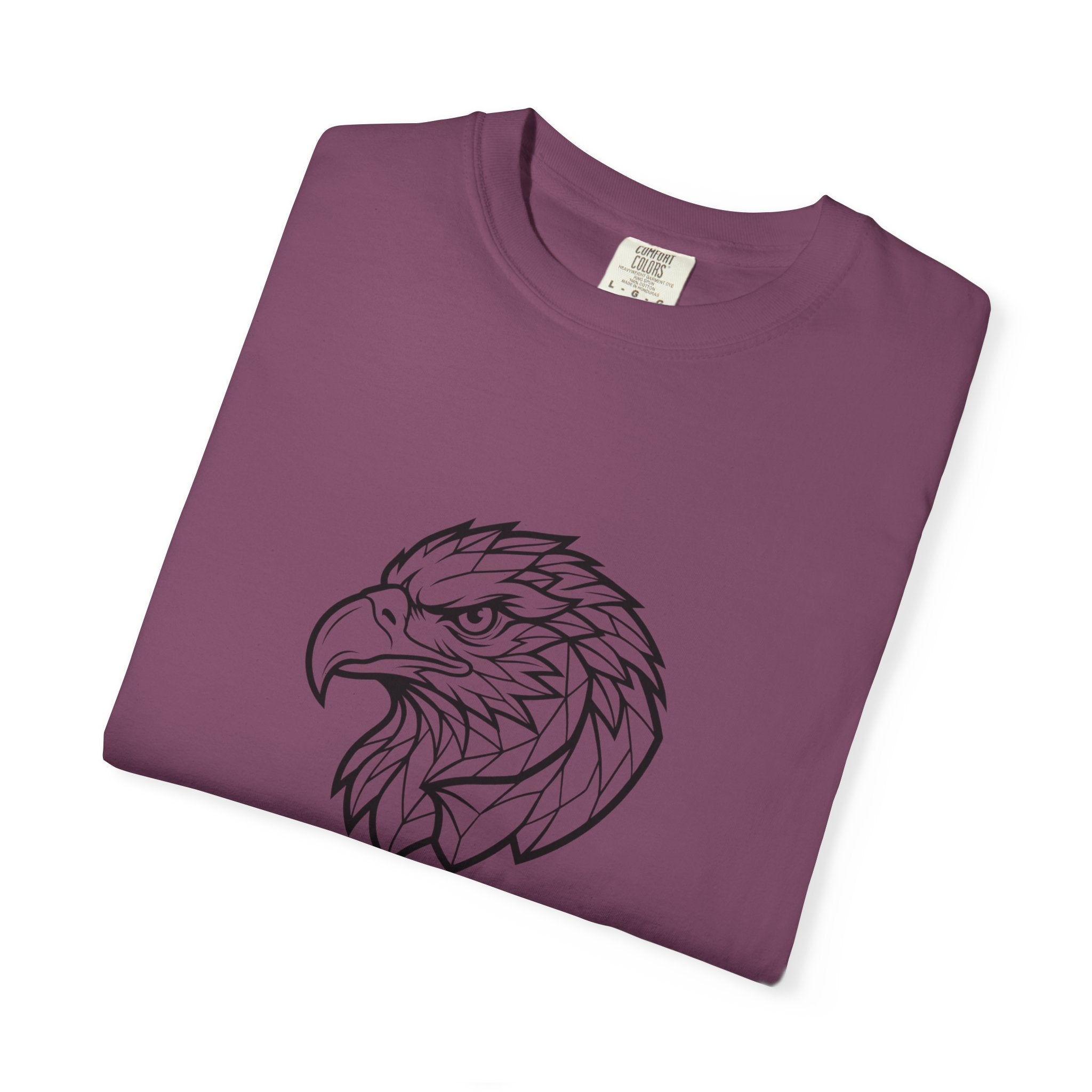 Geometric Eagle Head T-Shirt — Minimalist Line Art Bird Tee