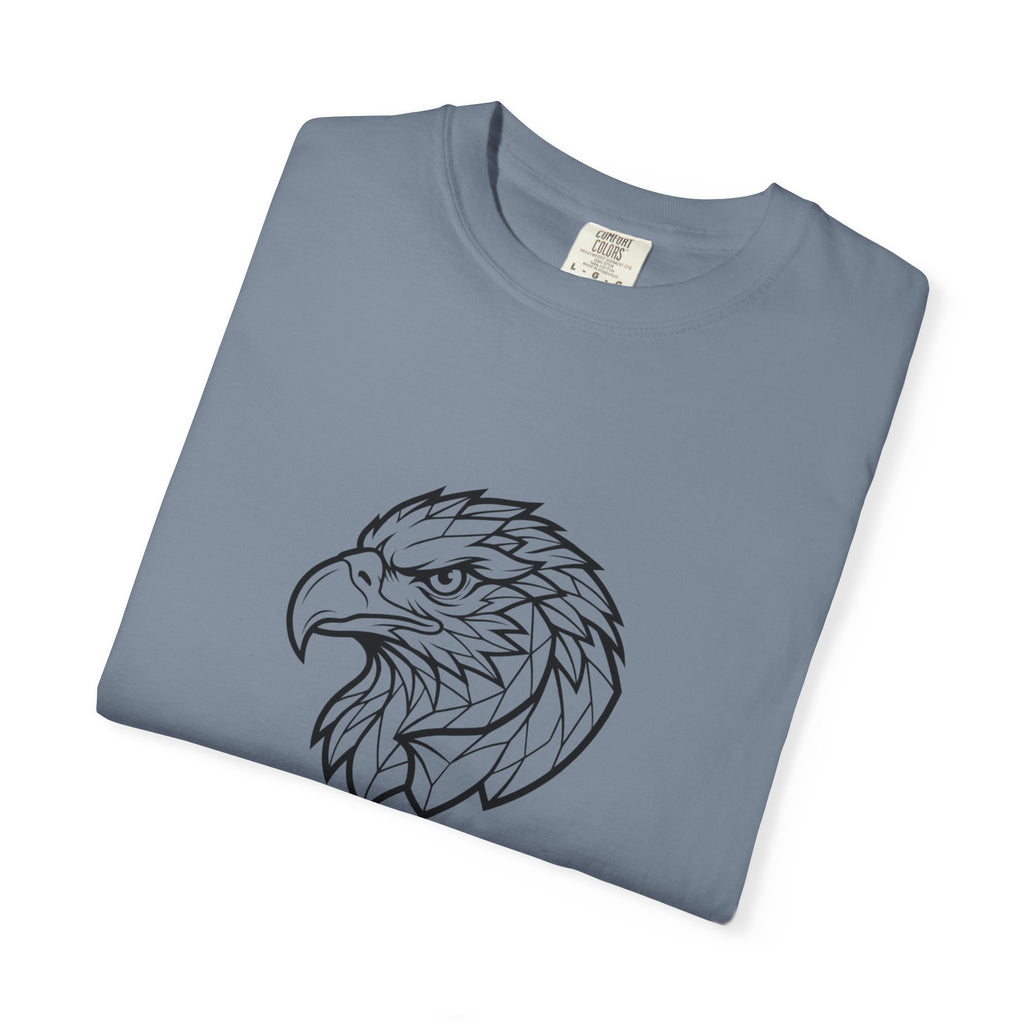 Geometric Eagle Head T-Shirt — Minimalist Line Art Bird Tee
