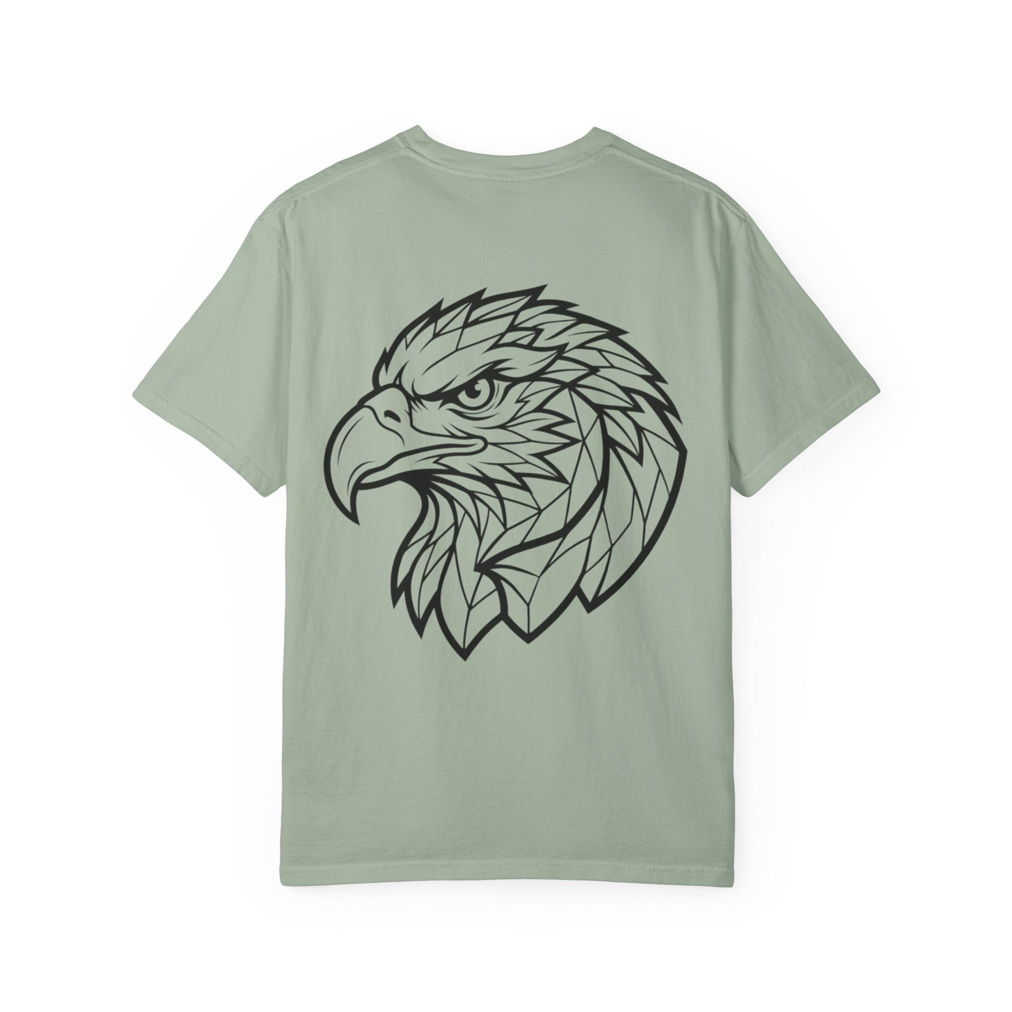 Geometric Eagle Head T-Shirt — Minimalist Line Art Bird Tee