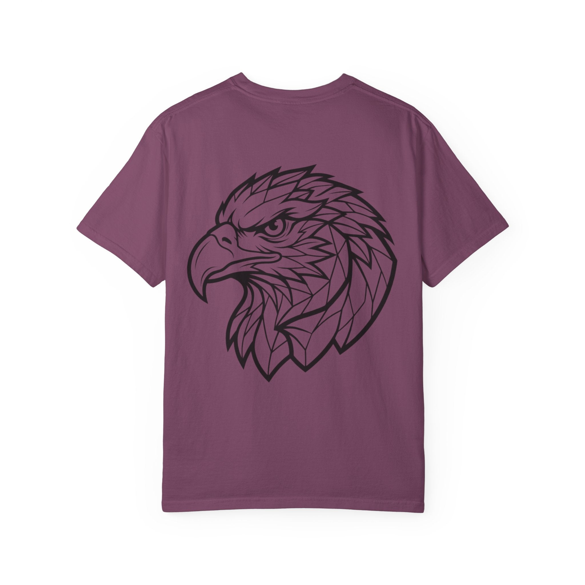 Geometric Eagle Head T-Shirt — Minimalist Line Art Bird Tee