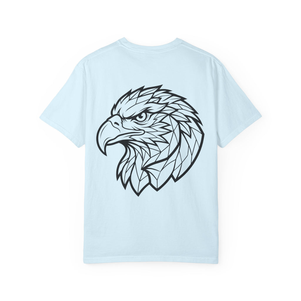 Geometric Eagle Head T-Shirt — Minimalist Line Art Bird Tee