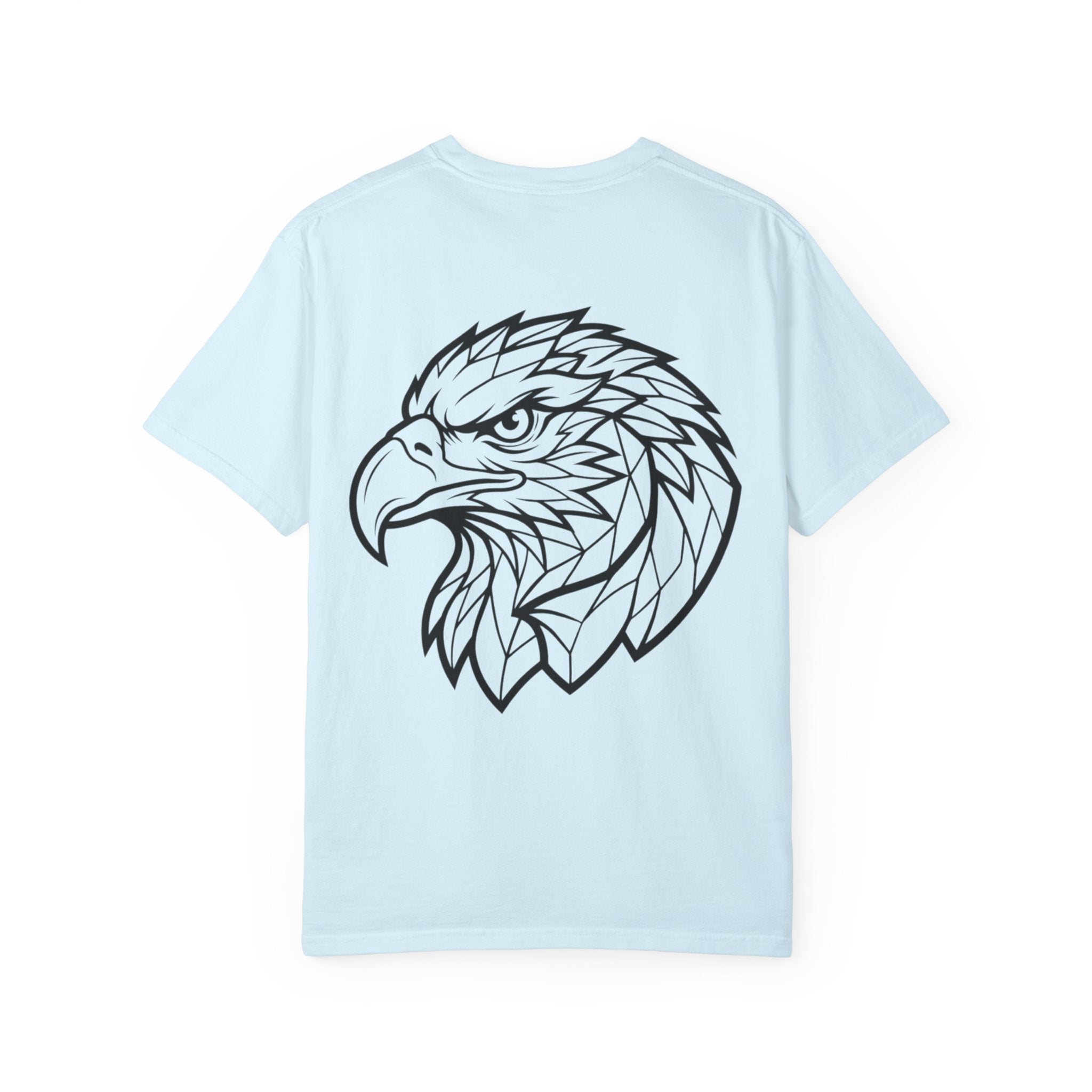 Geometric Eagle Head T-Shirt — Minimalist Line Art Bird Tee