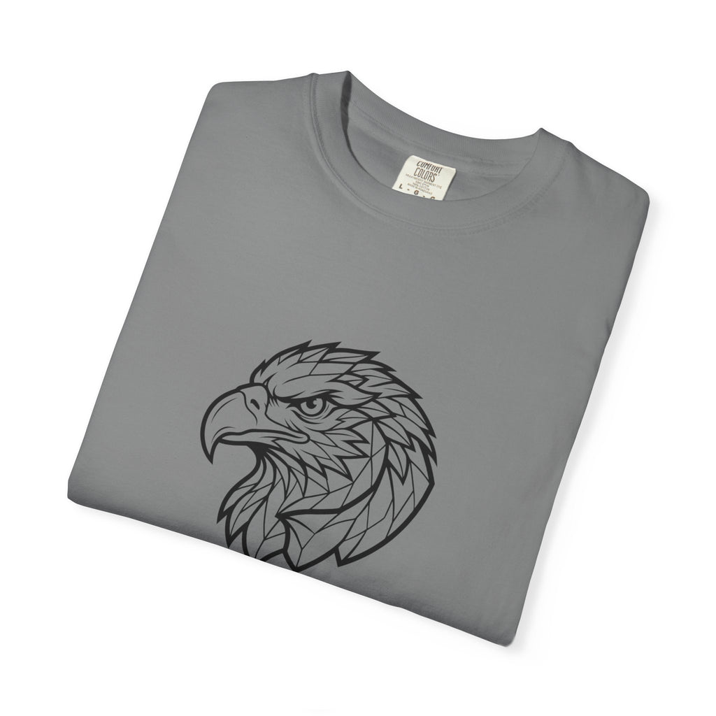 Geometric Eagle Head T-Shirt — Minimalist Line Art Bird Tee