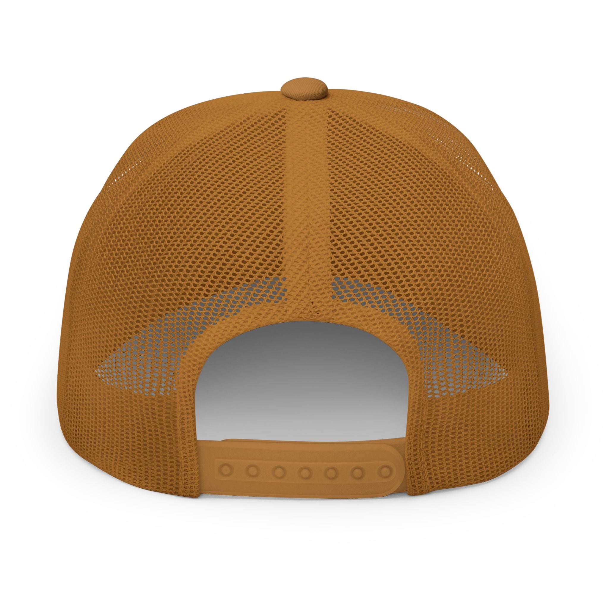 Embroidered Ram Patch Trucker Cap — Black Snapback Hat