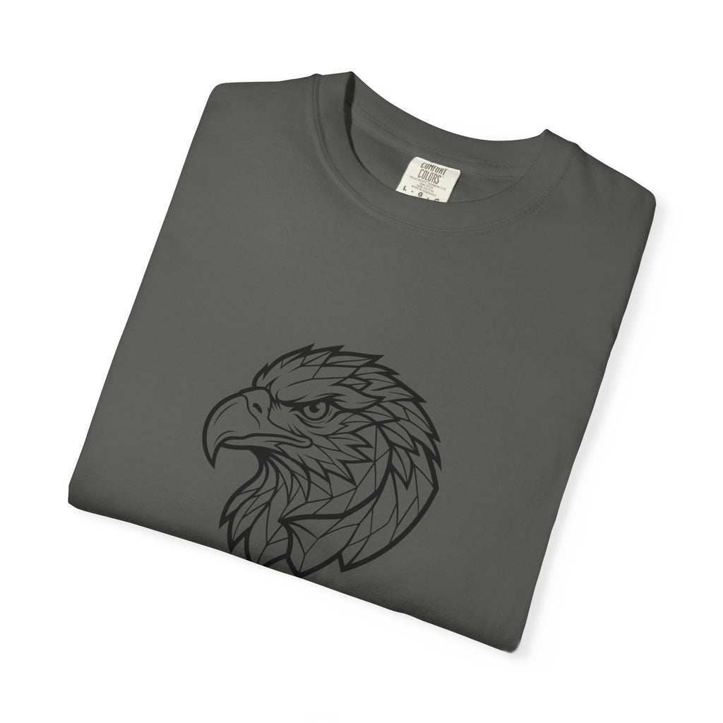Geometric Eagle Head T-Shirt — Minimalist Line Art Bird Tee