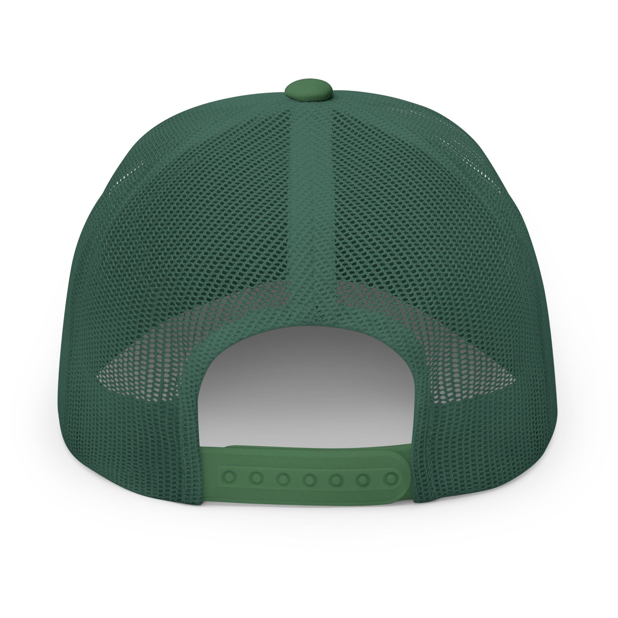 Embroidered Ram Patch Trucker Cap — Black Snapback Hat