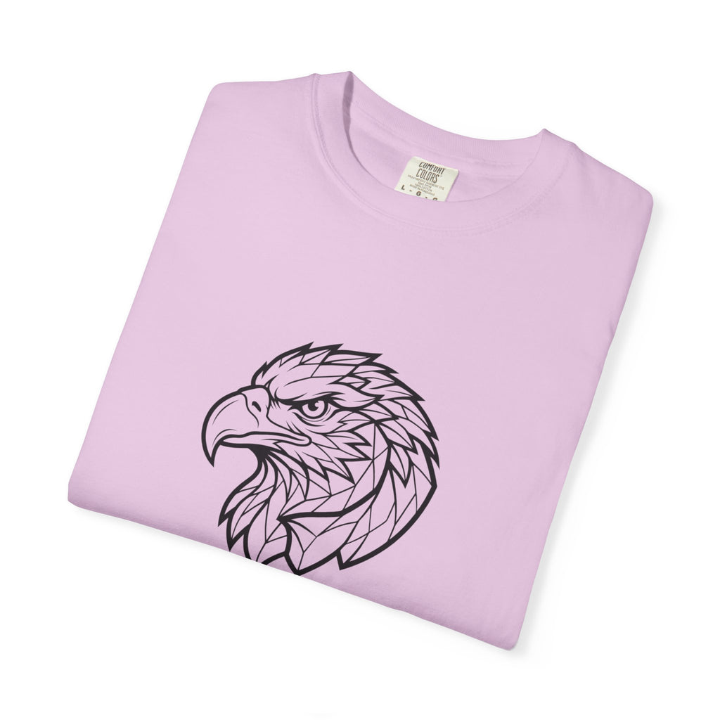 Geometric Eagle Head T-Shirt — Minimalist Line Art Bird Tee
