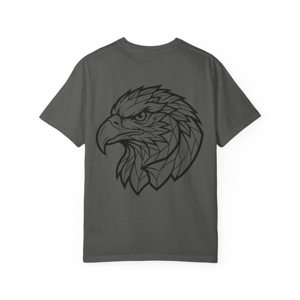 Geometric Eagle Head T-Shirt — Minimalist Line Art Bird Tee