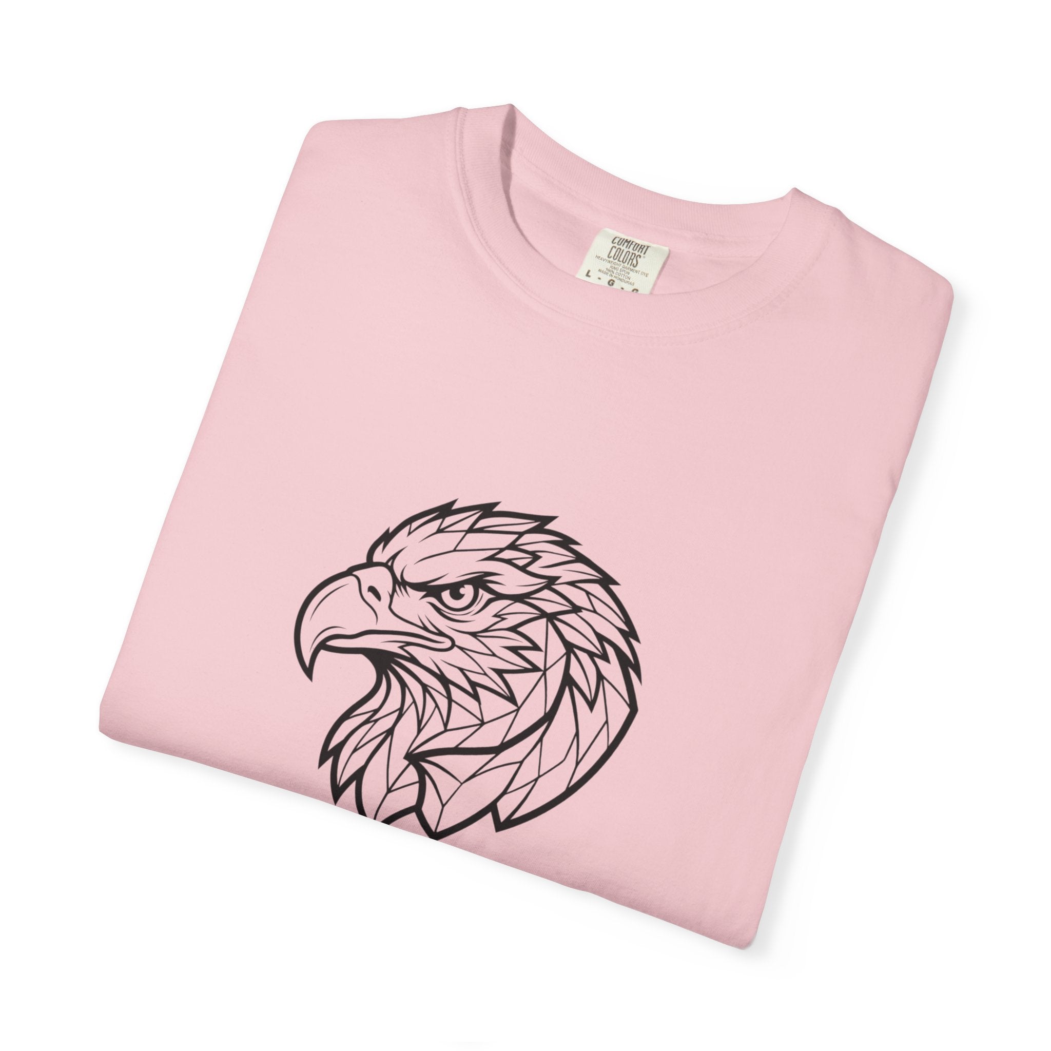 Geometric Eagle Head T-Shirt — Minimalist Line Art Bird Tee
