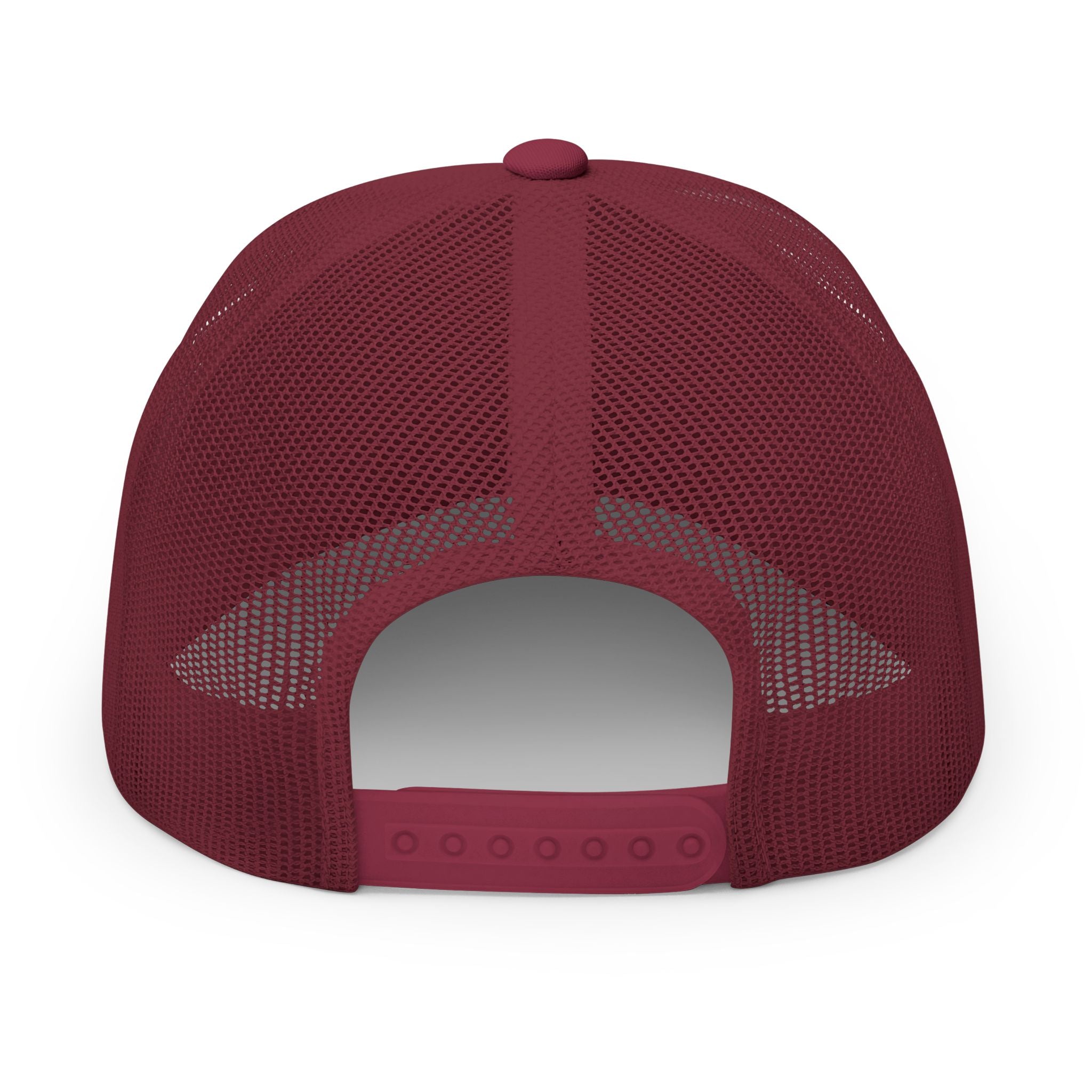Embroidered Ram Patch Trucker Cap — Black Snapback Hat