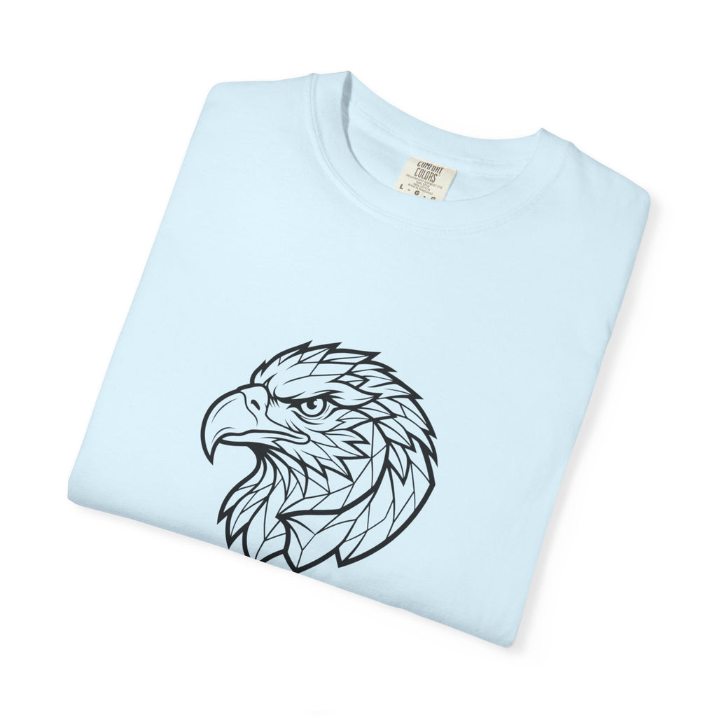 Geometric Eagle Head T-Shirt — Minimalist Line Art Bird Tee