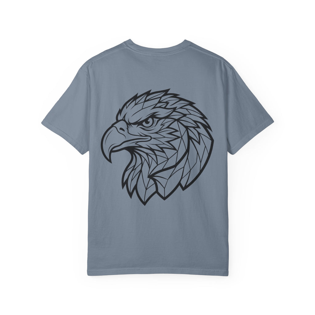 Geometric Eagle Head T-Shirt — Minimalist Line Art Bird Tee