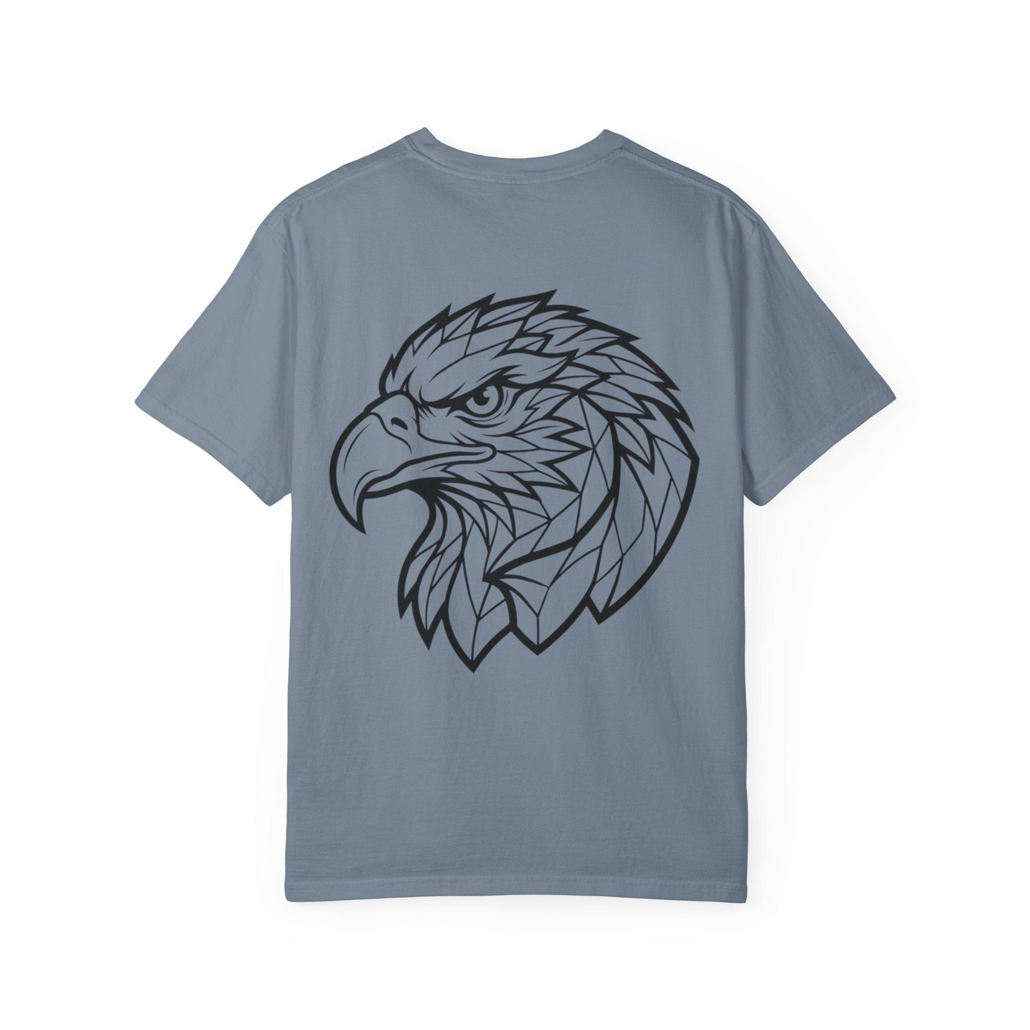 Geometric Eagle Head T-Shirt — Minimalist Line Art Bird Tee