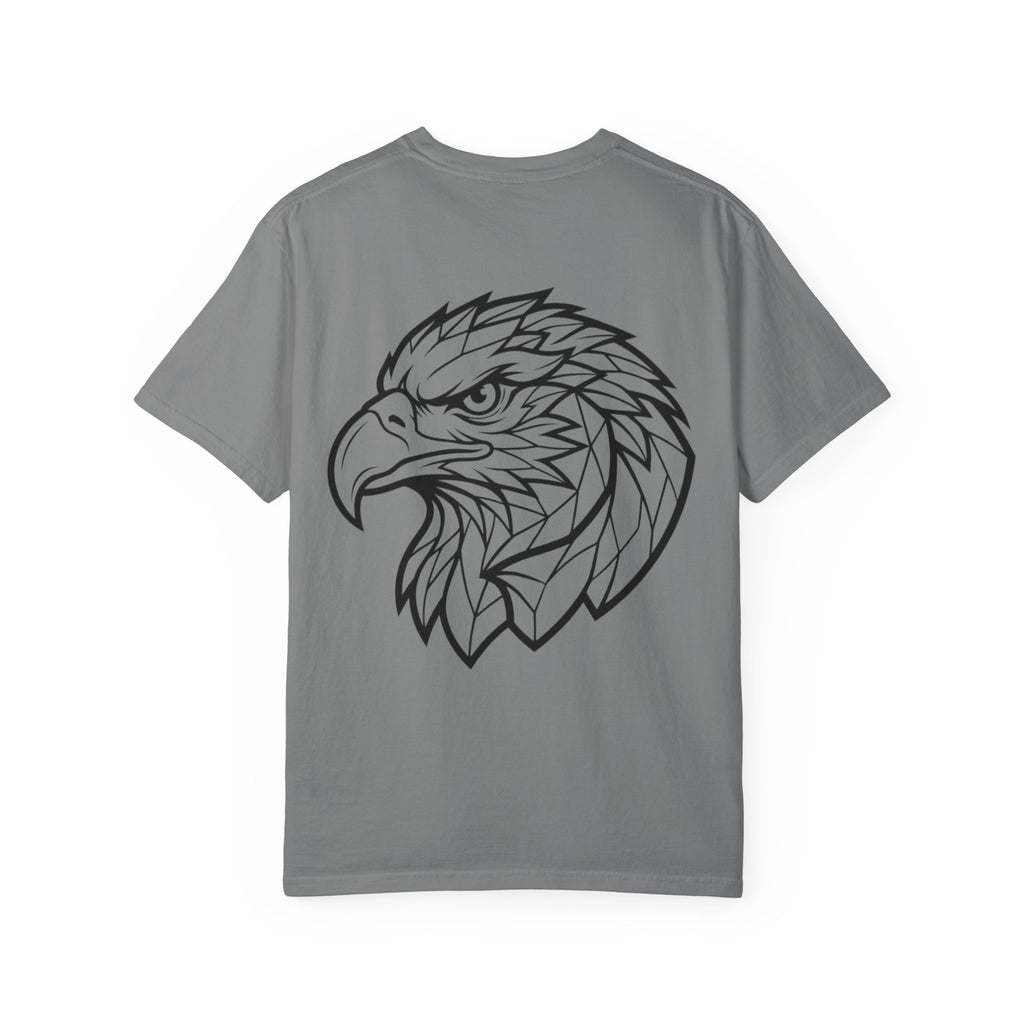 Geometric Eagle Head T-Shirt — Minimalist Line Art Bird Tee
