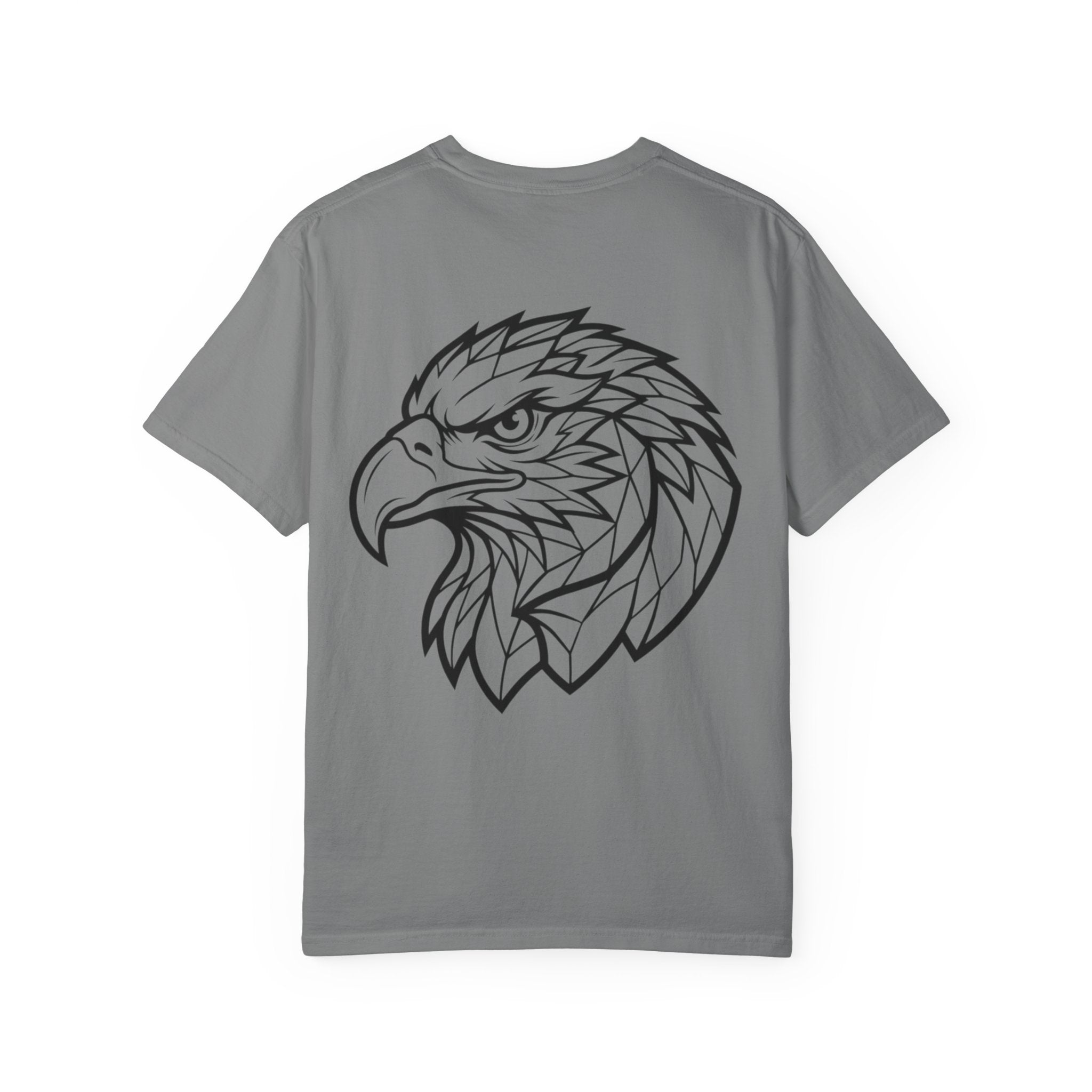 Geometric Eagle Head T-Shirt — Minimalist Line Art Bird Tee