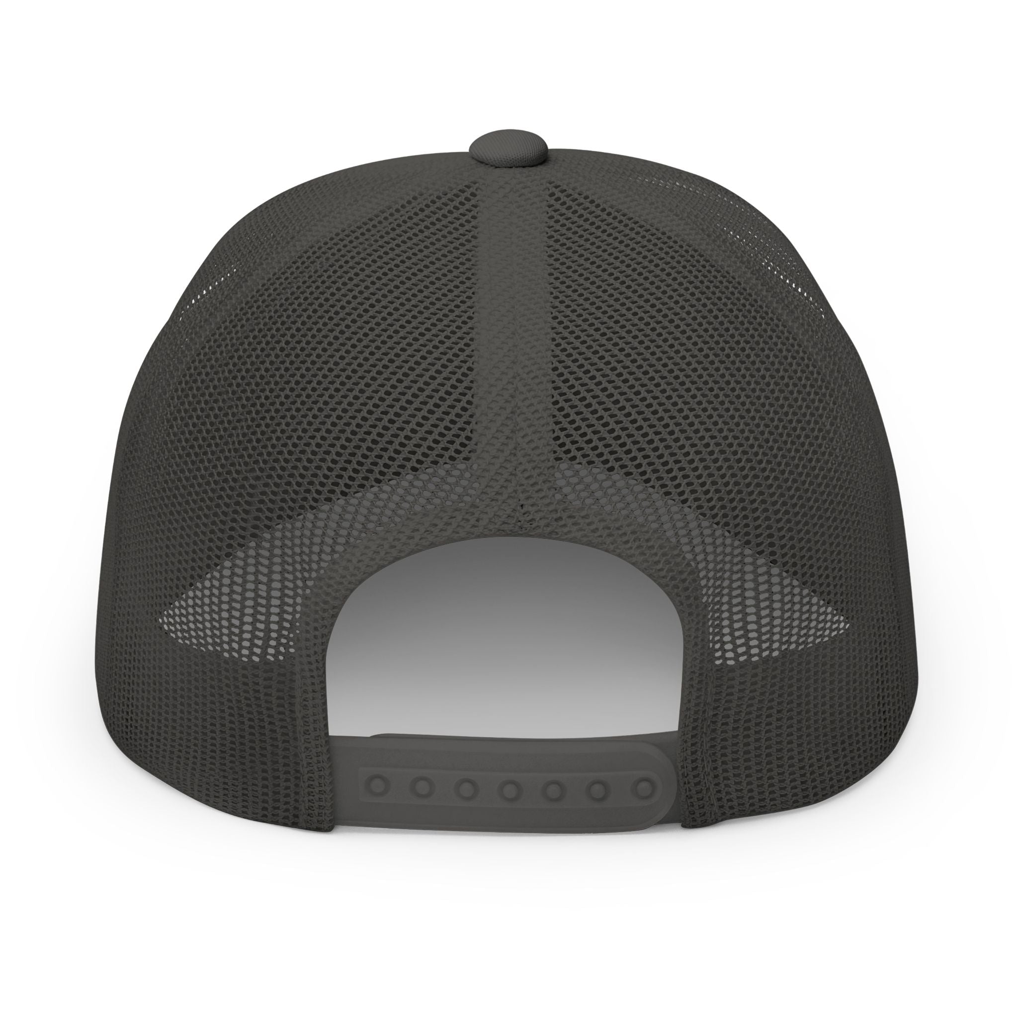 Embroidered Ram Patch Trucker Cap — Black Snapback Hat