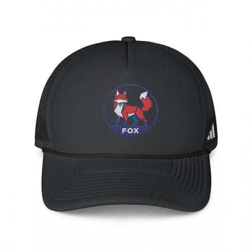 Fox Patch Trucker Cap — Embroidered Fox Logo Mesh Baseball Hat