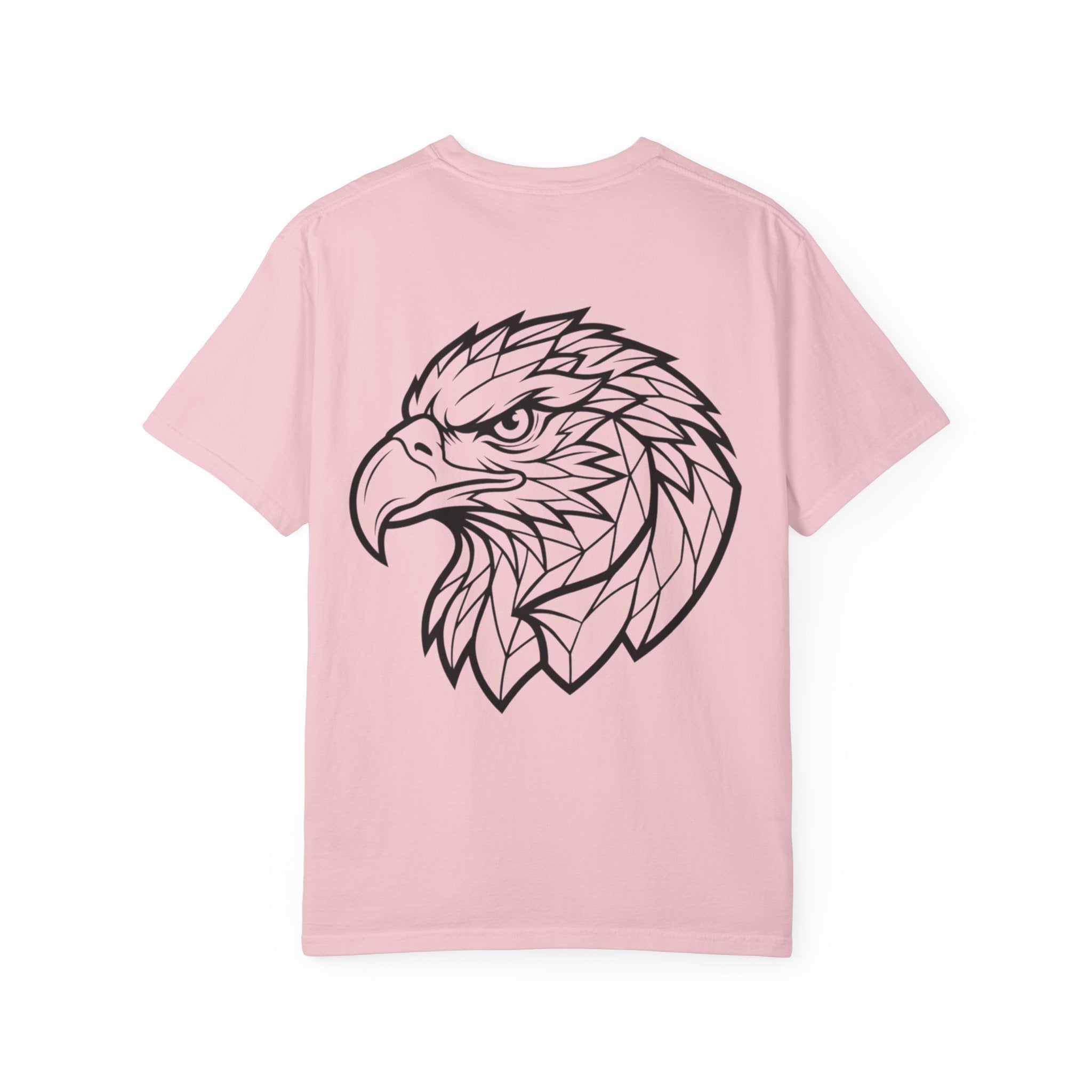 Geometric Eagle Head T-Shirt — Minimalist Line Art Bird Tee