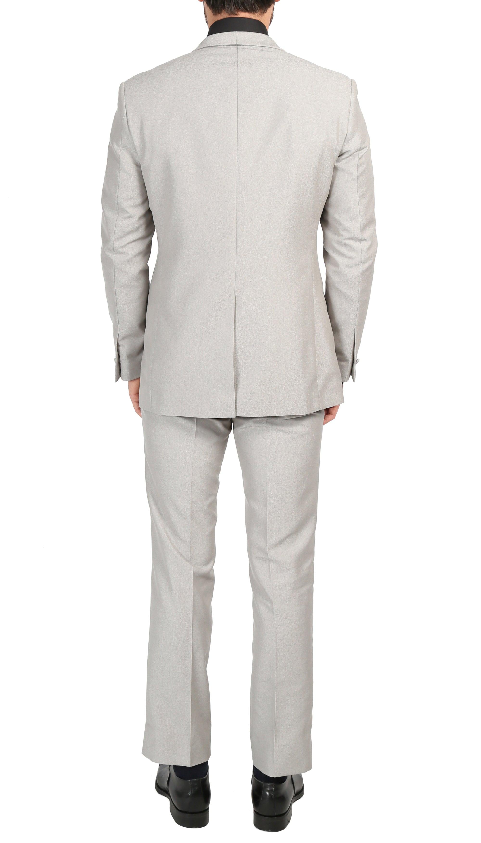 Ferrecci Men's Daxson Grey Slim Fit Shawl Collar 3pc Tuxedo